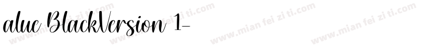 alue BlackVersion 1字体转换